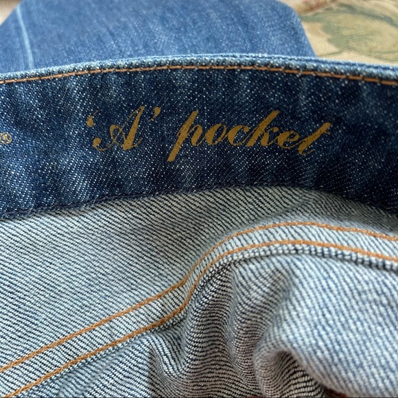 7FAM Blingy “A Pocket” Bootleg Jeans-Short Size 26 - Picture 8 of 12